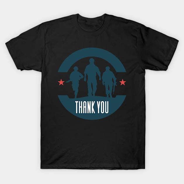 Thank You Veterans T-Shirt by Aajos